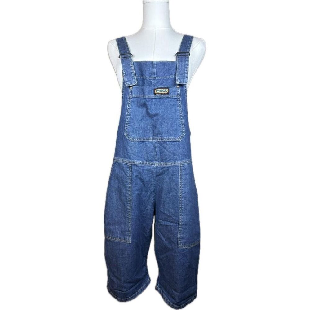 Run-fly Women's Blue Dungarees-overalls